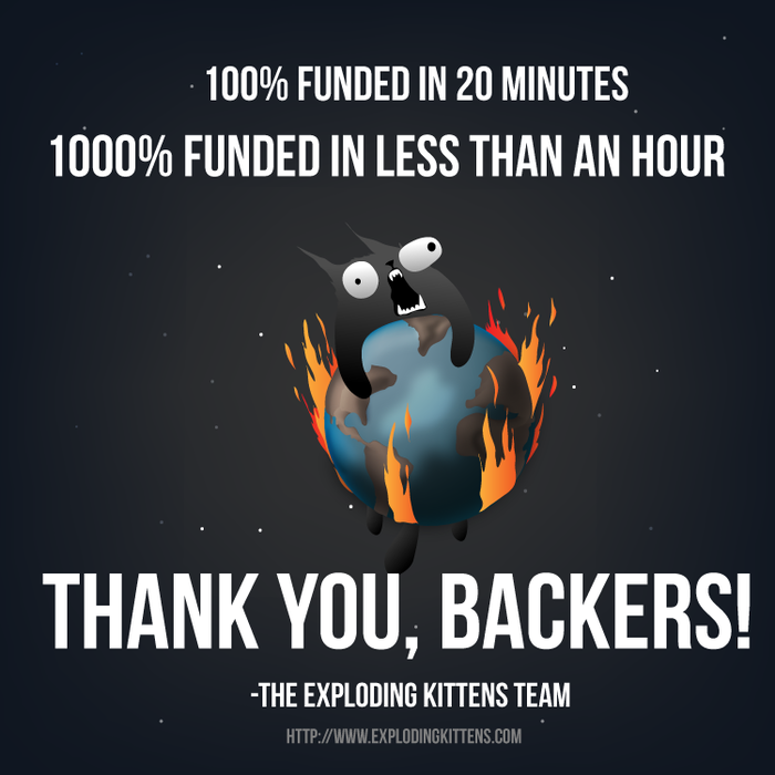Nearly 100,000 People Support Exploding Kittens
