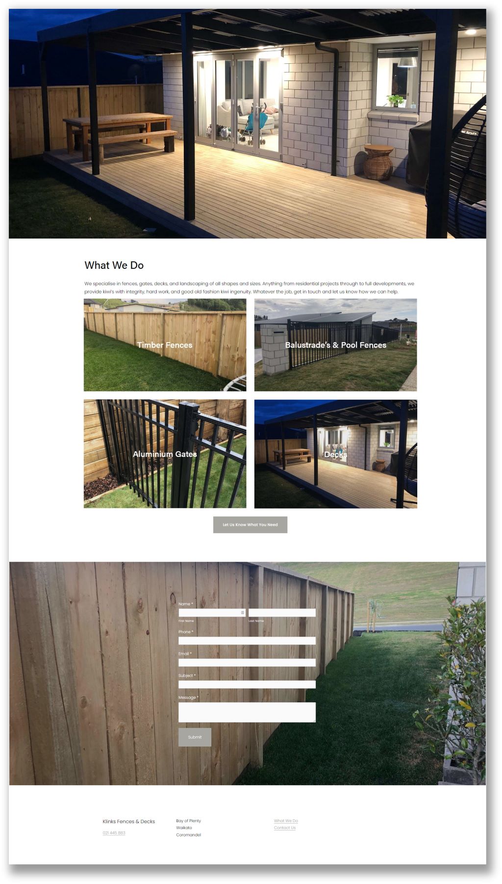 Klinks fencing Tauranga - DIY homepage